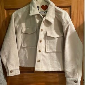 Worn Once Pacsun Cream Cropped jacket